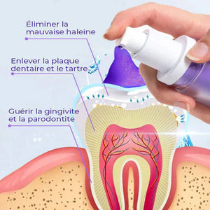 Mousse de blanchiment des dents à base de plantes de luxe