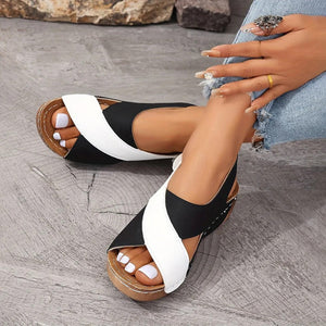 Sandales orthopédiques à talon compensé super confortables pour femmes