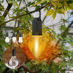 Ampoule rétro rechargeable de type C suspendue pour camping en plein air