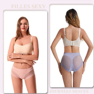 Culotte sans couture taille haute en soie glacée