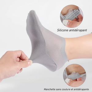 Chaussettes invisibles antidérapantes à doublure ultra-fine