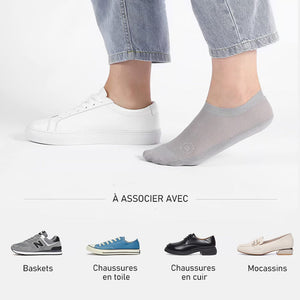 Chaussettes invisibles antidérapantes à doublure ultra-fine