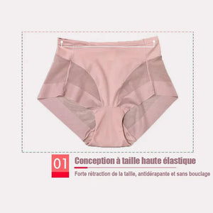 Culotte sans couture taille haute en soie glacée