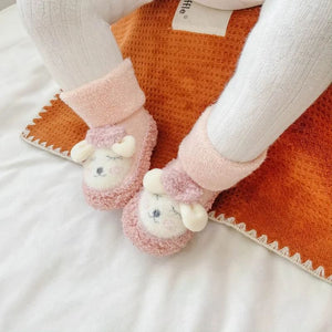 Chaussures en coton en peluche de dessin animé pour bébé