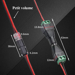 Connecteur enfichable de fil avec boucle de verrouillage