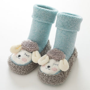 Chaussures en coton en peluche de dessin animé pour bébé