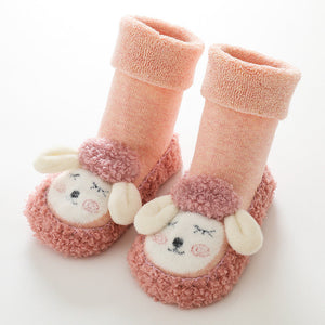 Chaussures en coton en peluche de dessin animé pour bébé