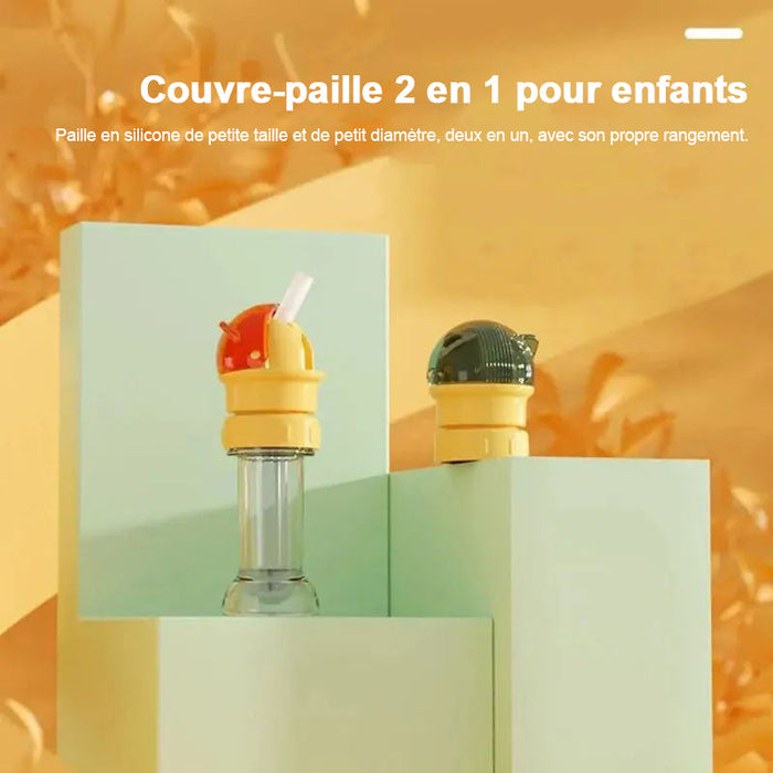 Adaptateur de paille anti-étouffement réutilisable pour enfants