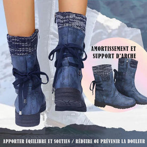 Bottes chaudes orthopédiques à pieds larges pour femmes