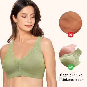 Comfortabele en praktische bh met knoopsluiting aan de voorkant