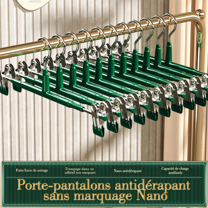 Porte-pantalons antidérapants résistant à l'usure (10 pièces)