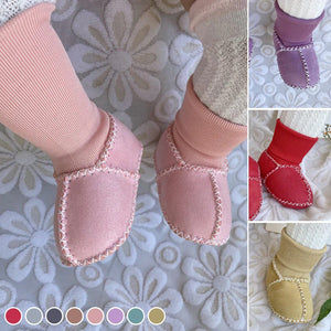 Chaussures chaussettes en fourrure chaude pour bébé