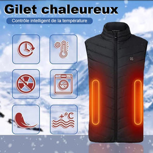 Gilet thermique chauffante, rechargeable par USB