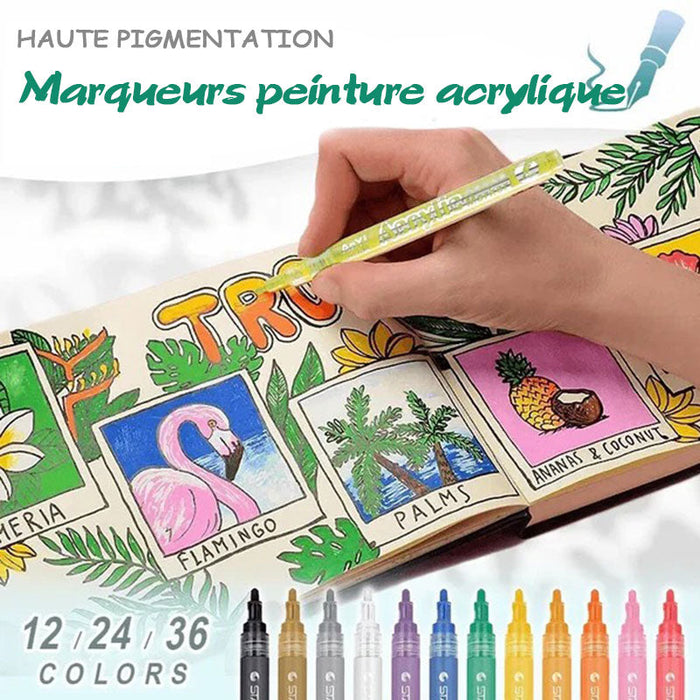 Marqueurs de peinture acrylique à haute pigmentation