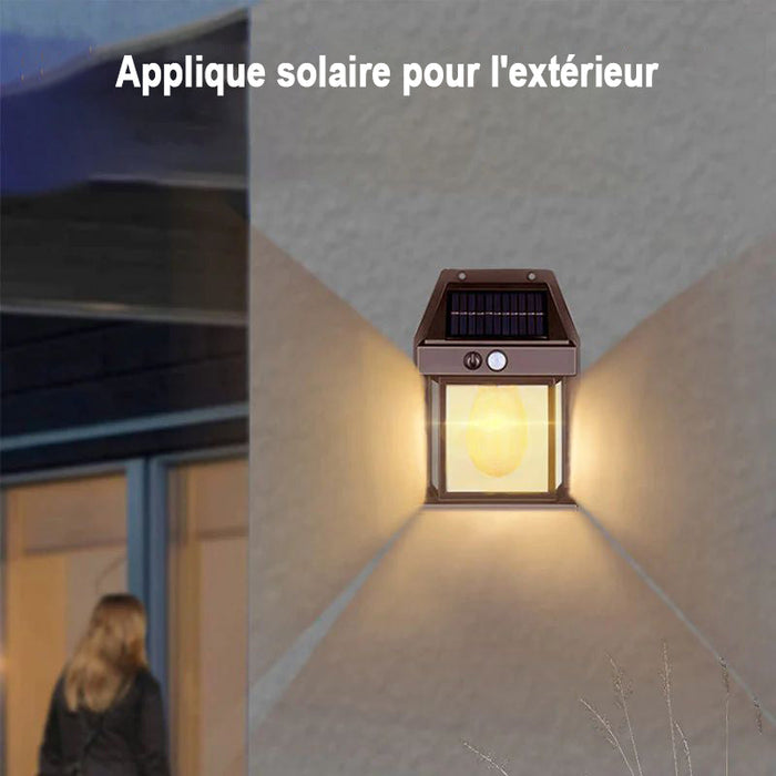 Applique murale solaire en tungstène pour l'extérieur