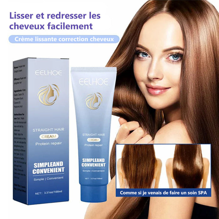 Crème lissante correctrice de protéines de cheveux