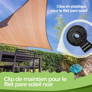 Clips de fixation pour filet d'ombrage