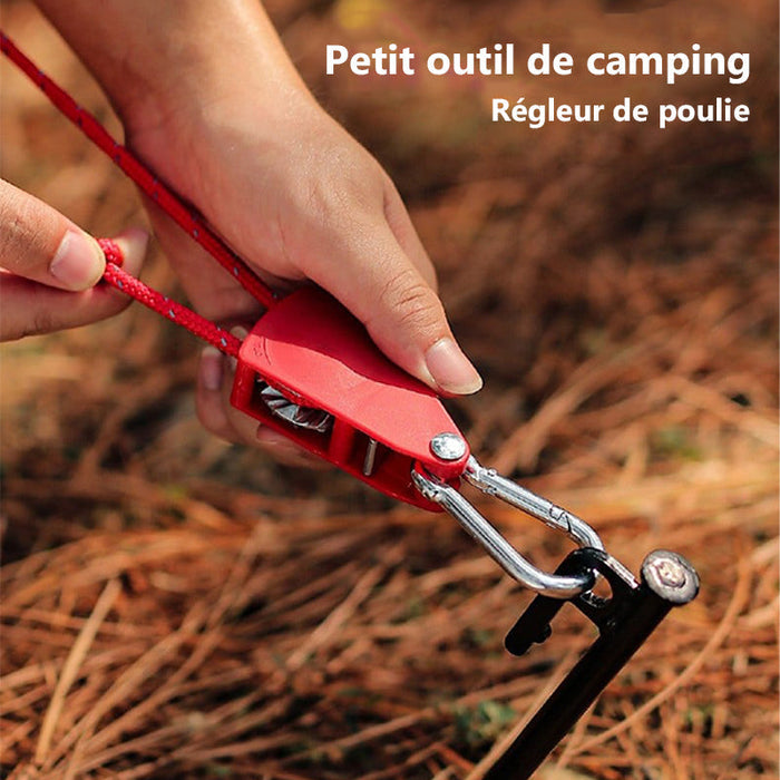 Corde de camping à poulie portable