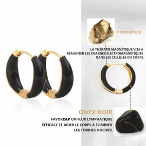 Boucles d'oreilles magnétiques de drainage lymphatique