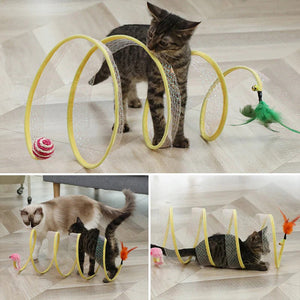 Tunnel pliable pour chat