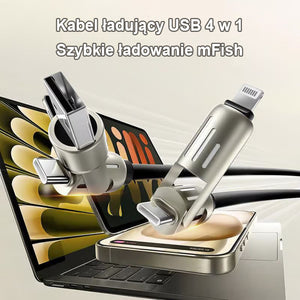 🔥4 w 1 kabel USB do ładowania MAX 240 W Szybkie ładowanie🔥