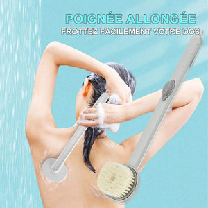 Brosse de bain massage amovible à long manche