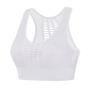 Gilet soutien-gorge de sport en maille respirante