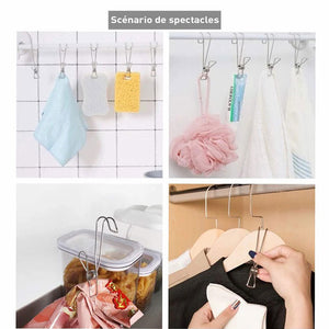 Clip en métal inoxydable avec crochets