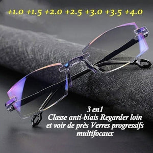 Lunettes progressives à double usage lointain et proche