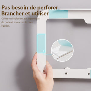 Crochets de porte sans trace et sans perforation