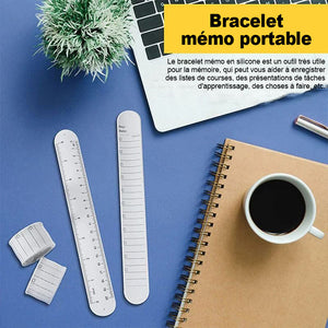 Bracelet réutilisable en silicone pour mémo