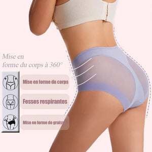 Culotte sans couture taille haute en soie glacée
