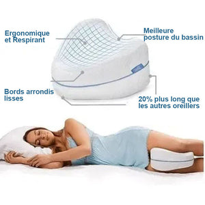 Oreiller pour soutenir les jambes correction posture