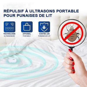 Répulsif ultrasonique portatif contre les punaises de lit (Achetez 1 obtenez 1 gratuitement)