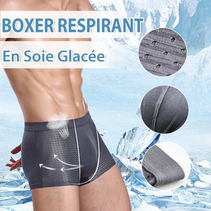 Sous-vêtement en soie glacée respirante pour hommes