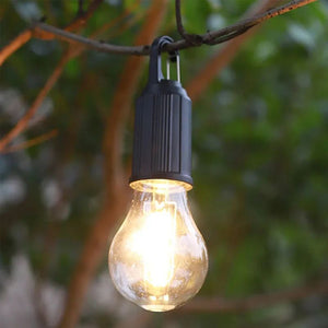 Ampoule rétro rechargeable de type C suspendue pour camping en plein air