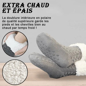 Chaussettes pantoufles doublées de polaire