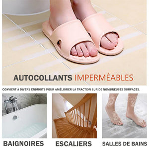 Bandes antidérapantes pour salle de bain