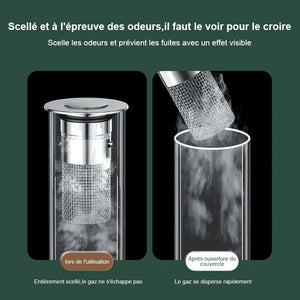 Filtre de vidange de sol en acier inoxydable- Isoler les odeurs et prévenir les cafards