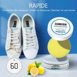 Crème nettoyante pour chaussures blanches