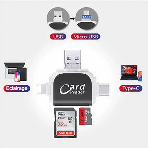 Adaptateur de carte universel 4 en 1