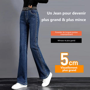 Jean extensible à taille haute