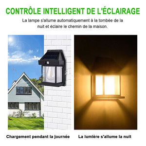 Applique murale solaire en tungstène pour l'extérieur