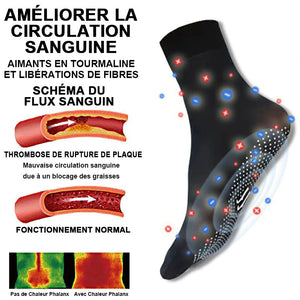 Chaussettes extensibles sculptantes en tourmaline ionique (3 paires)