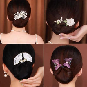 Chignon rétro élégant de cheveux