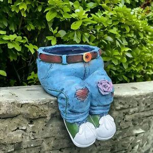 Fait à la main unique denim pots de fleurs