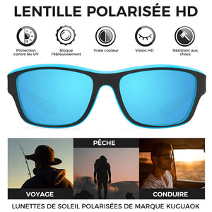 Lunettes de soleil de sport avec verres polarisants anti-reflets