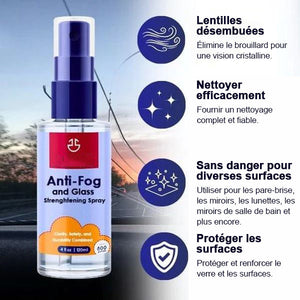 Spray anti-buée et fortifiant pour verre