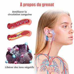 Boucles d’oreilles magnétiques à flux lymphatique