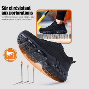 Chaussures de protection du travail antidérapantes de sécurité